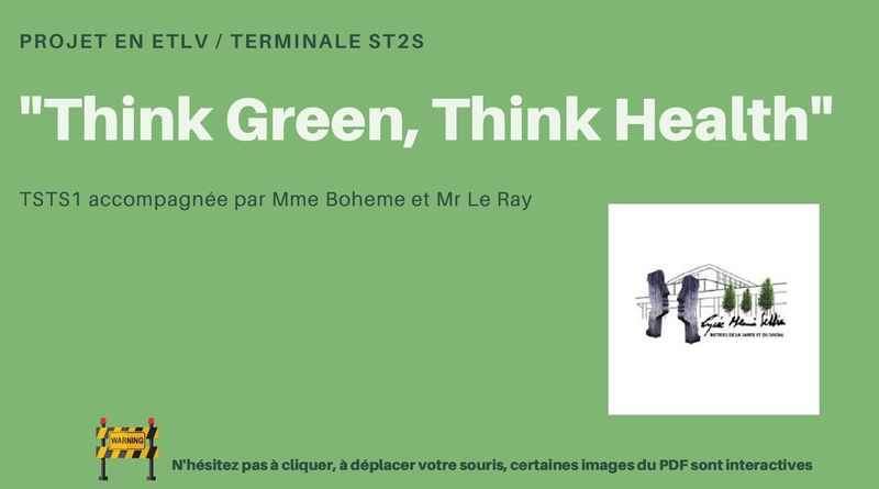 You are currently viewing Think Green Think Health – Projet des TSTS1