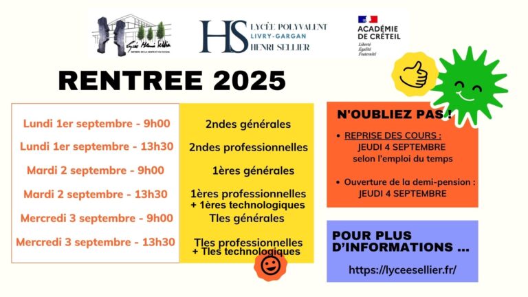 Lire la suite à propos de l’article Calendrier de la rentrée des classes 2025-2026